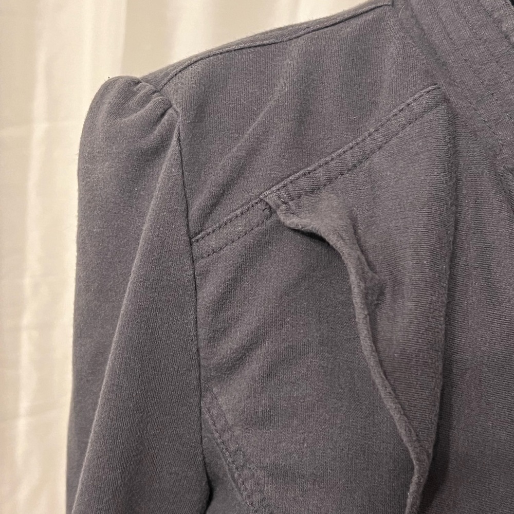 KUT from the Kloth Gray Ruffle Full Zip Cotton blend Jacket S - Picture 5 of 7